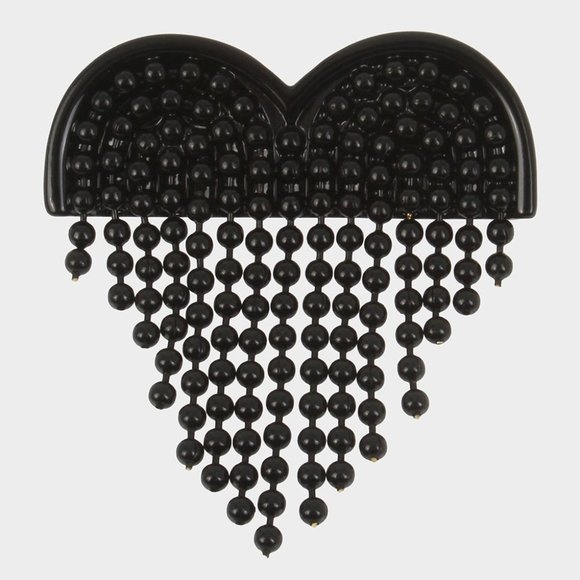 Betsey Johnson Jewelry - Betsey Johnson BEADED HEART BROOCH